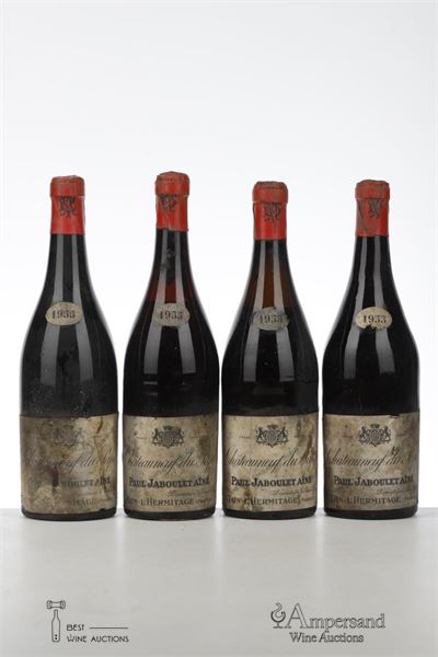 CHATEAUNEUF DU PAPE 1955 - Paul Jaboulet Aine - 4 Bottles