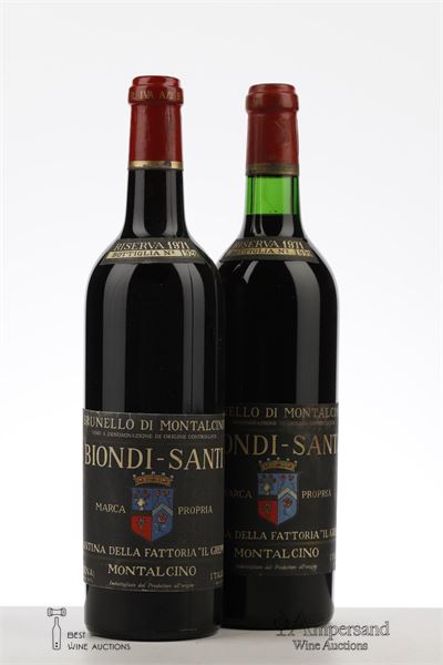 BRUNELLO DI MONTALCINO RISERVA 1971 - Biondi Santi - 2 Bottles