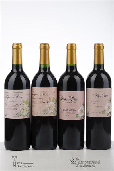 MIXED CLOS DES CISTES 1995 +1998 +2004+2007 - Peyre Rose  - 4 Bottles
