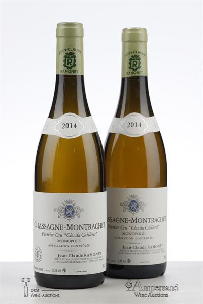 CHASSAGNE MONTRACHET BLANC CLOS DU CAILLERETS 2014 - Ramonet - 2 Bottles