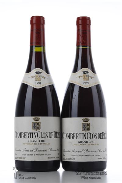 CHAMBERTIN CLOS DE BEZE 1991 - Armand Rousseau - 2 Bottles