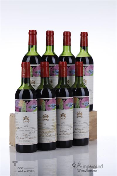 MOUTON ROTHSCHILD 1975 - 8 Bottles - Owc 12