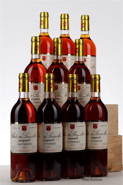 LAMOTHE GUIGNARD 1990 - 10 Bottles - Owc 12