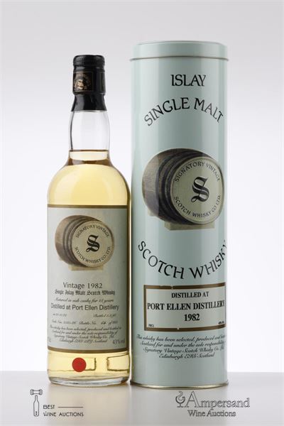 1982 PORT ELLEN - Signatory Vintage - Bottled in 1998 - Cask n° 2585/86 Bottle 64/860 - 1 Bottle - Canister