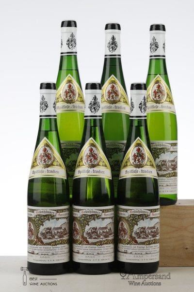 MAXIMIN GRUNHAUSER HERRENBERG RIESLING SPATLESE TROCKEN 1989 - MAXIMIN GRUNHAUSER  - 6 Bottles