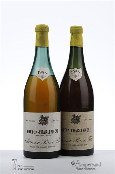 CORTON CHARLEMAGNE 1958 - Chanson - 2 Bottles