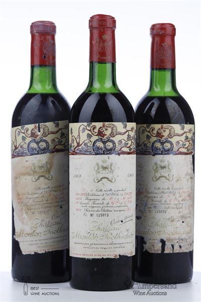 MOUTON ROTHSCHILD 1968 - Mc - 3 Bottles