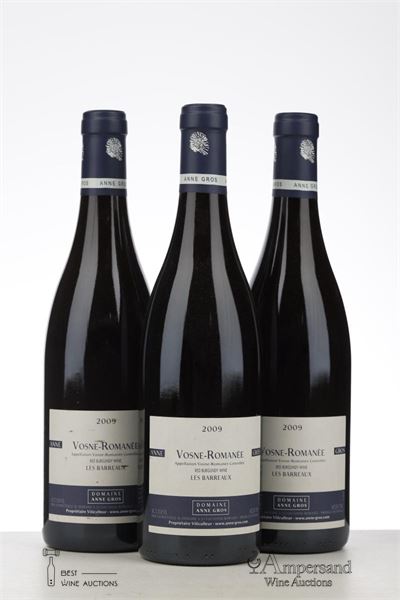 VOSNE ROMANEE LES BARREAUX 2009 - Anne Gros - 3 Bottles