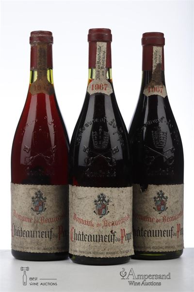 CHATEAUNEUF DU PAPE BEAUCASTEL 1967 - Beaucastel - 3 Bottles