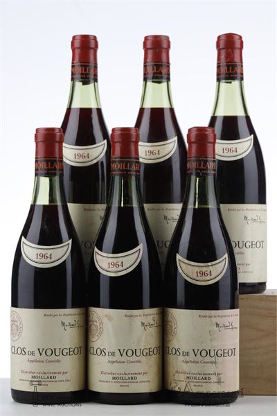 CLOS VOUGEOT 1964 - Moillard - 6 Bottles