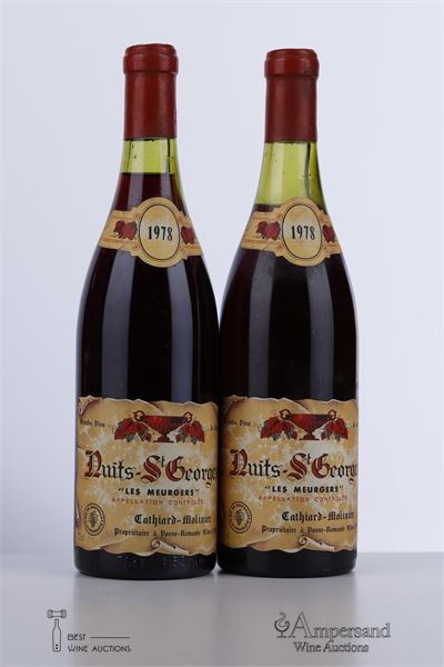 NUITS ST GEORGES LES MEURGERS 1978 - Cathiard Molinier - 2 Bottles