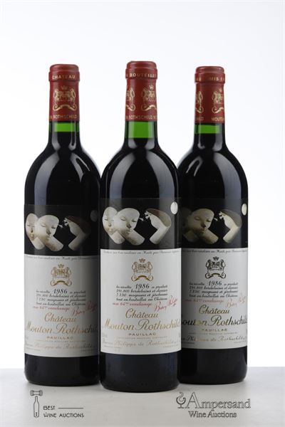 MOUTON ROTHSCHILD 1986 - Mc - 3 Bottles