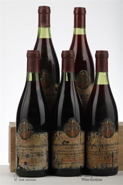 CHASSAGNE MONTRACHET ROUGE 1978 - Confrerie de Tastevin - Ph.Chapelle & Fils - 5 Bottles