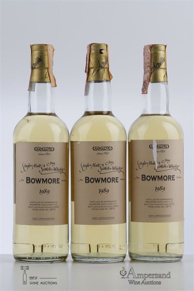 1989 BOWMORE VERY LIMITED EDITION  BOTTLED 2000 - Samaroli - Alc 45% - 3 Bottles