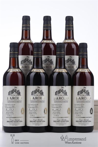 BAROLO COLLINA RIONDA DI SERRALUNGA 1974 - Bruno Giacosa - 7 Bottles