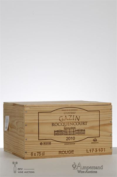 GAZIN ROCQUENCOURT 2010 - Mc - 6 Bottles - Owc 6