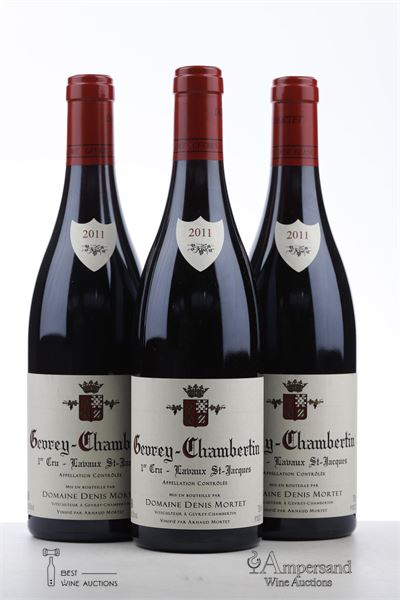 GEVREY CHAMBERTIN LAVAUX ST JACQUES 2011 - Denis Mortet - 3 Bottles
