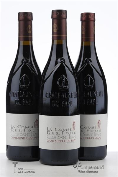 CHATEAUNEUF DU PAPE LA COMBE DES FOUS 2007 - Clos Saint Jean - 3 Bottles