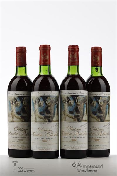 MOUTON ROTHSCHILD 1973 - Mc - 4 Bottles