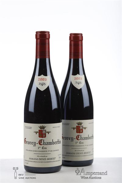 GEVREY CHAMBERTIN 1 ER CRU 2003 - Denis Mortet - 2 Bottles