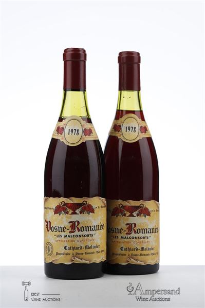 VOSNE ROMANEE LES MALCONSORTS 1978 - Cathiard Molinier - 2 Bottles