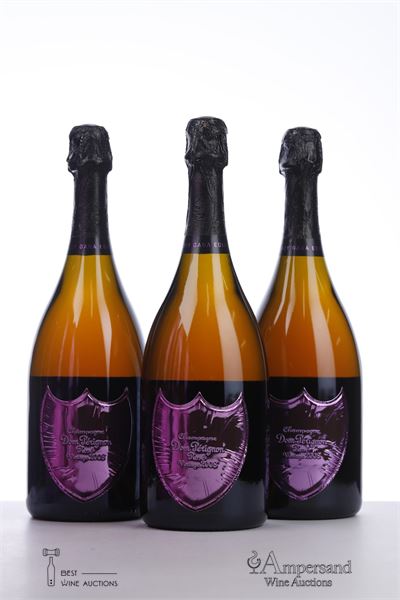 DOM PERIGNON ROSE LADY GAGA 2008 - Moet et Chandon - 3 Bottles - Metalbox