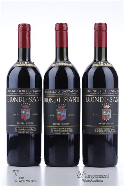 BRUNELLO DI MONTALCINO 1991 - Biondi Santi - 3 Bottles