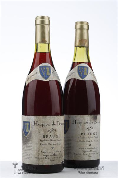 BEAUNE HOSPICES DE BEAUNE CUVEE CLOS DES AVAUX 1981 - Seguin Manuel - 2 Bottles