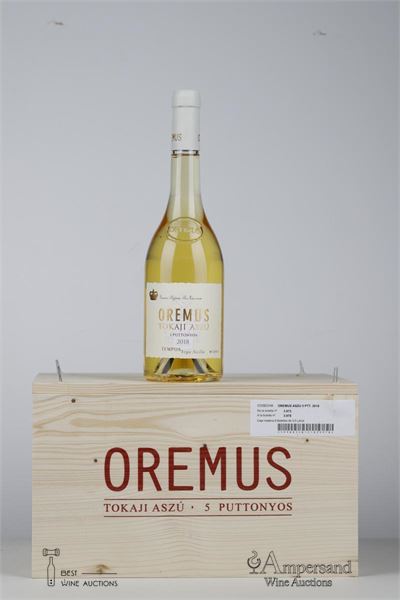 OREMUS TOKAJI ASZU 5 PUTTONYOS 2018 - Vega Sicilia Tempos - 6 x 0,500Ltr - Owc 6