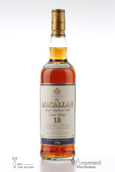 1986 MACALLAN 18 Y - Matured in sherry oak casks from Jerez - 1 Bottle