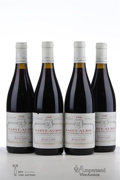 SAINT AUBIN ROUGE DERRIERE CHEZ EDOUARD VIEILLES VIGNES 1998 - Hubert Lamy - 4 Bottles