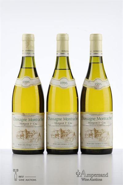 CHASSAGNE MONTRACHET BLANC MORGEOT 1996 - Bernard Morey - 3 Bottles