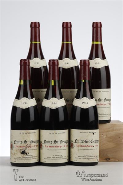NUITS ST GEORGES LES ST GEORGES 1994 - Denis Mugneret - 6 Bottles