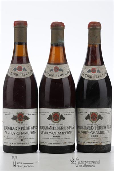 GEVREY CHAMBERTIN 1969 - Bouchard - 3 Bottles