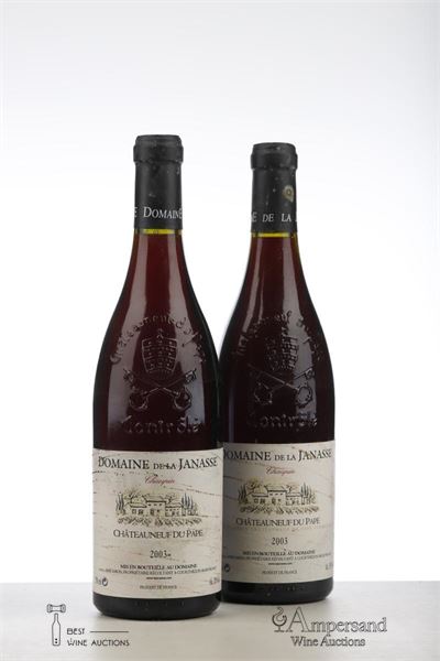 CHATEAUNEUF DU PAPE DOMAINE DE LA JANASSE CUVEE CHAUPIN 2003 - Aime Sabon - 2 Bottles