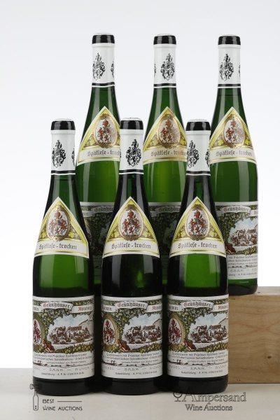 MAXIMIN GRUNHAUSER ABTSBERG RIESLING SPATLESE TROCKEN 1993 - MAXIMIN GRUNHAUSER - 6 Bottles