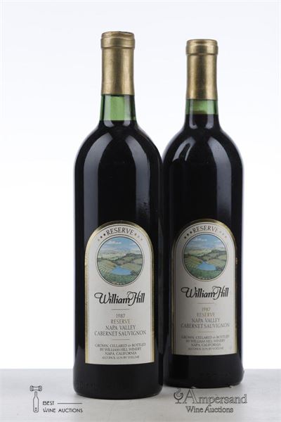 WILLIAM HILL RESERVE CABERNET SAUVIGNON 1987 - William Hill Winery - 2 Bottles