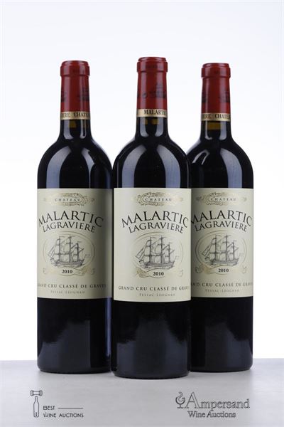 MALARTIC LAGRAVIERE 2010 - Mc - 3 Bottles