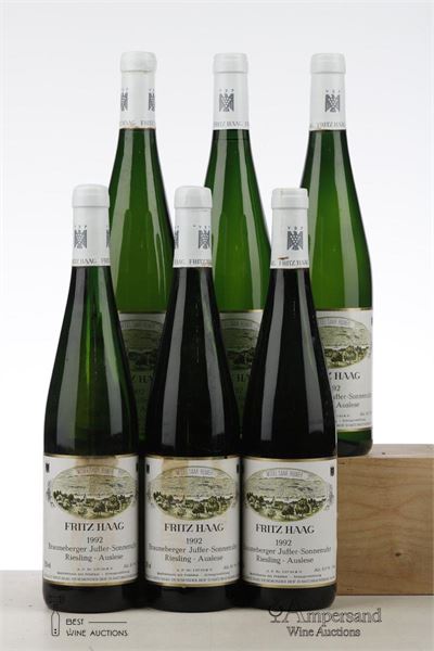BRAUNEBERGER JUFFER SONNENUHR RIESLING AUSLESE 1992 - Fritz Haag - 6 Bottles