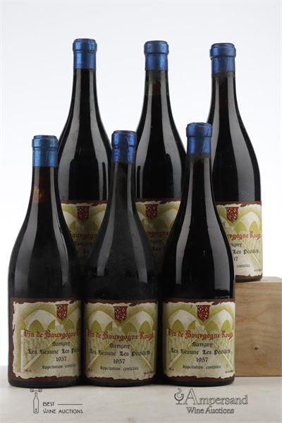 SAVIGNY LES BEAUNE LES PEUILLETS 1957 - Mb - 6 Bottles
