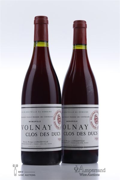 VOLNAY CLOS DES DUCS 1995 - Marquis D'Angerville - 2 Bottles