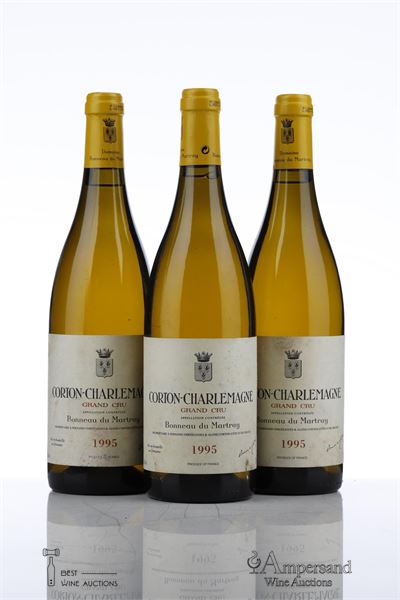 CORTON CHARLEMAGNE 1995 - Bonneau du Martray - 3 Bottles
