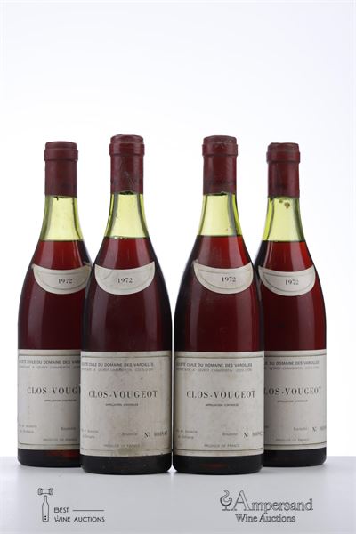 CLOS VOUGEOT 1972 - Domaine des Varoilles - 4 Bottles