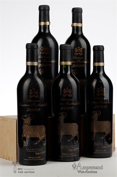 MOUTON ROTHSCHILD 2000 - 5 Bottles