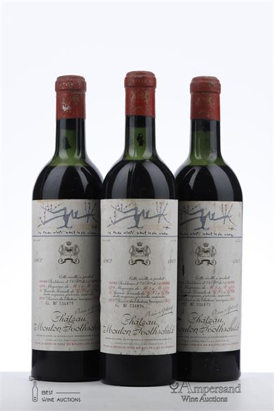 MOUTON ROTHSCHILD 1962 - Mc - 3 Bottles