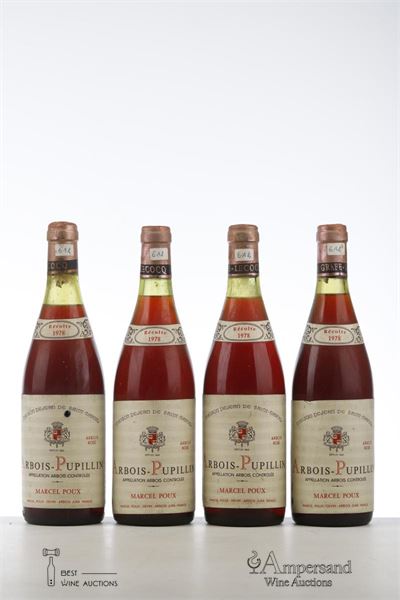 ARBOIS PUPILLIN ROUGE 1978 - Marcel Poux - 4 Bottles