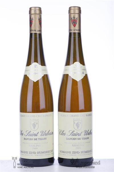 RIESLING RANGEN DE THANN CLOS SAINT URBAIN 1999 - Zind Humbrecht - 2 Bottles
