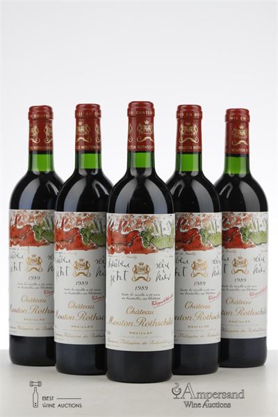 MOUTON ROTHSCHILD 1989 - Mc - 5 Bottles
