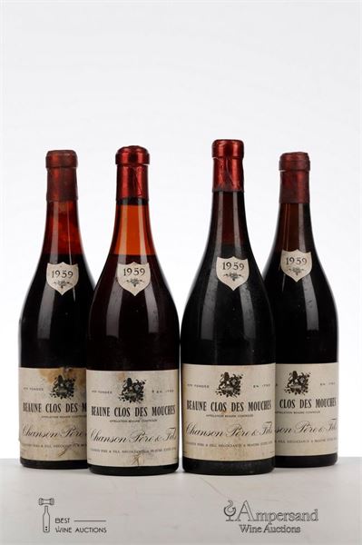 BEAUNE CLOS DES MOUCHES 1959 - Chanson MB - 4 Bottles