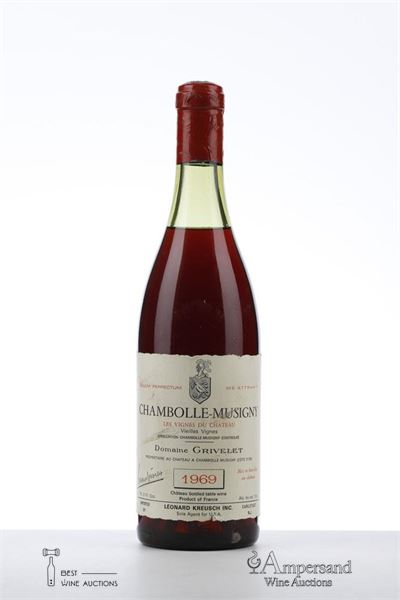 CHAMBOLLE MUSIGNY  LES VIGNES DU CHATEAU VIEILLES VIGNES 1969 - Grivelet - 1 Bottle